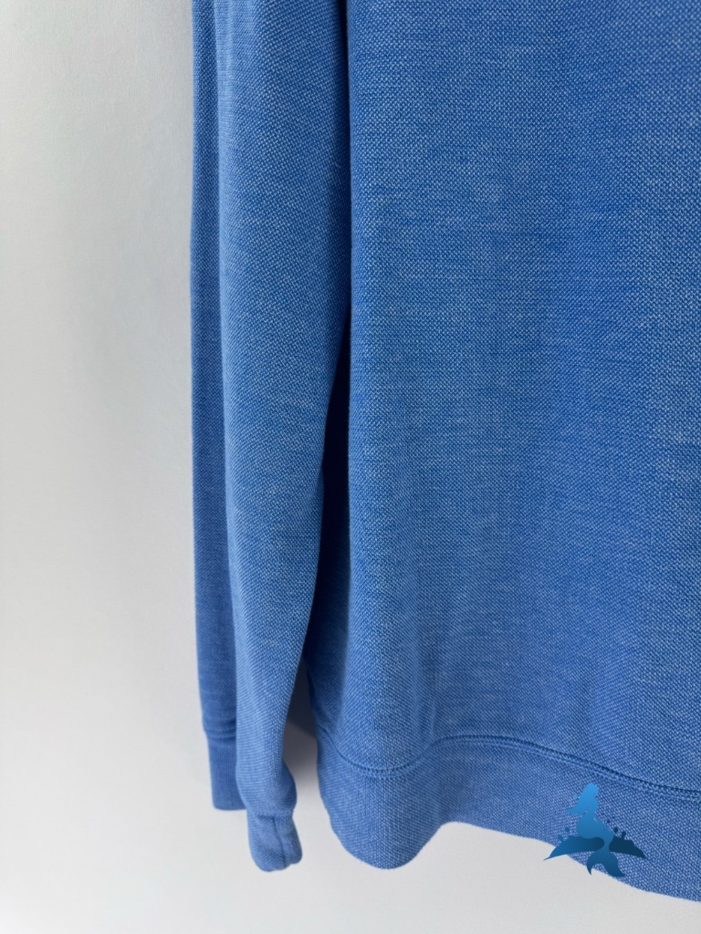 1311 J.Crew Performance Bird's-Eye Quarter-Zip Pullover - L - Blue - Picture 12 of 16